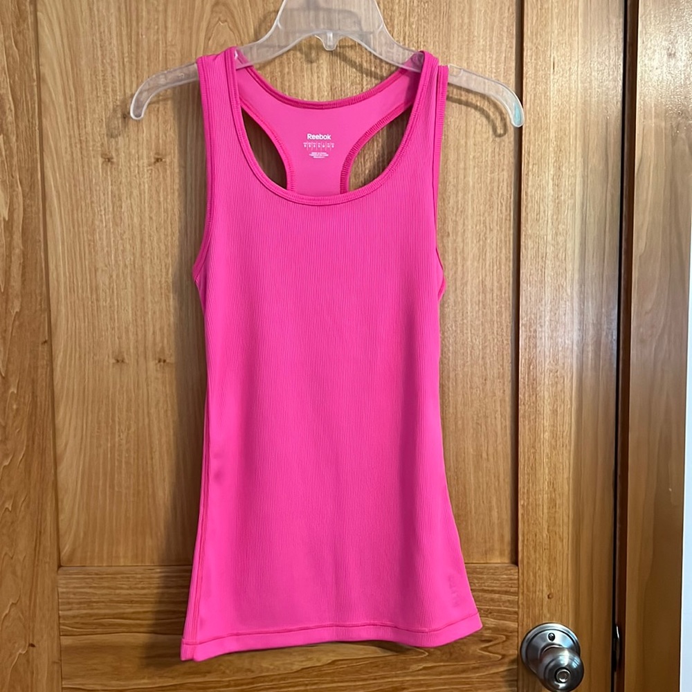 Reebok bright pink tank top, size S